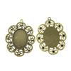 Antique Ornate Oval Bezel Pendant Base For Jewelry Making Fit 30x40mm Blank Tray