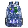 Rainbow Friends Cartoon School Backpack Kids Boys Girls Lightweight Oxford Fabric Bookbag With Ergonomic Shoulder Straps