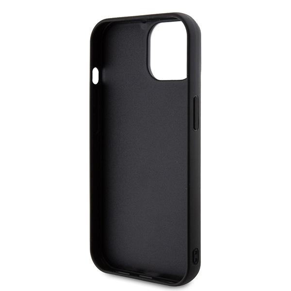 Etui do iPhone 15 Karl Lagerfeld 3D Rubber Glitter Logo Czarne