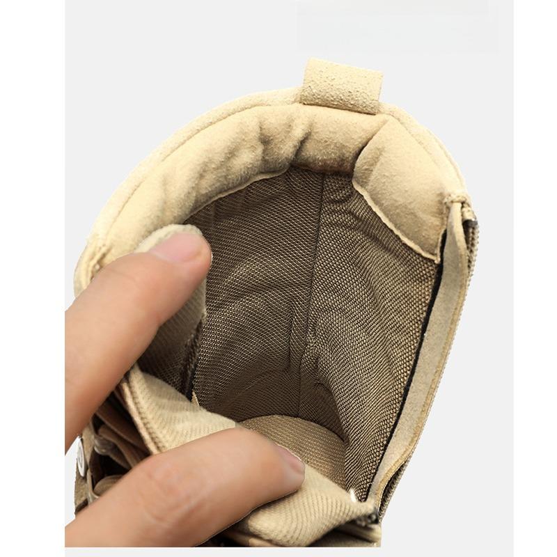 Luxury Men's High-top Boots Waterproof Anti-skid Wear-resistant Shoes Fashion Side Zipper Shoe Outdoor Climb Work Plus Velvet To Keep Warm Hiking Boot