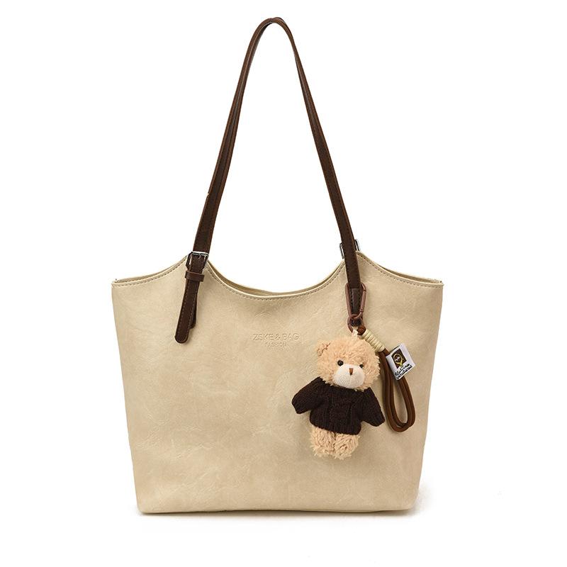 Retro large-capacity portable tote bag women's 2025 autumn and winter new simple and versatile underarm bag casual shoulder bag