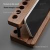 Retro Wooden Pen Holder & Multifunctional Phone Stand