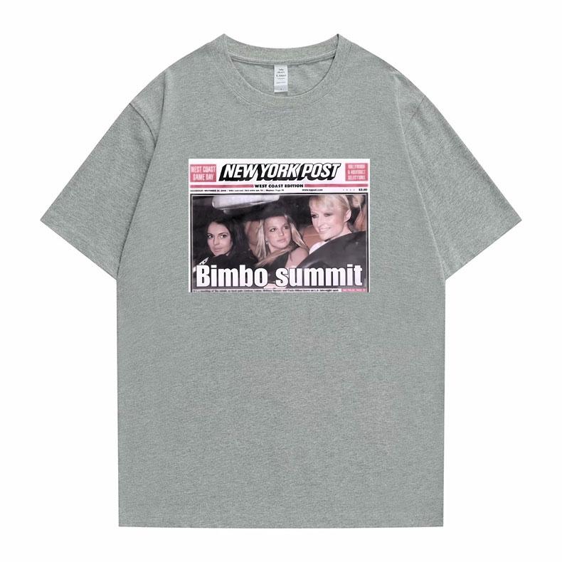 

Britney Lindsay Paris Nicole Bimbo Summit Graphic Tshirt Unisex Women Casual 100 Cotton Tshirt Unisex Vintage Oversized Tops Tees 4XL
