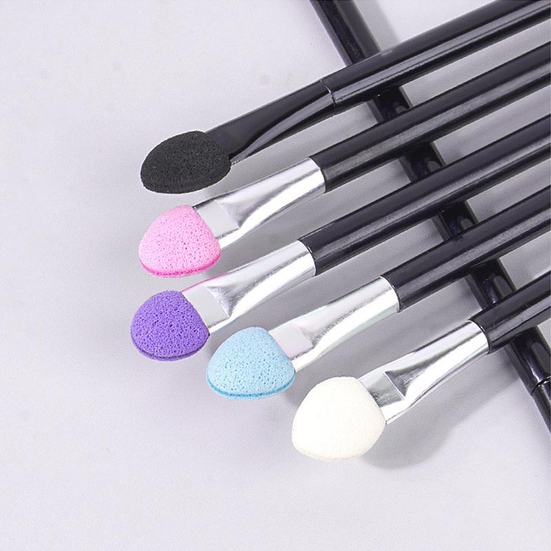 10PCS Multi-Color Double Head Latex Sponge Eyeshadow Stick Multi-Functional Portable Short Stick Makeup Brush Eyeshadow Brush