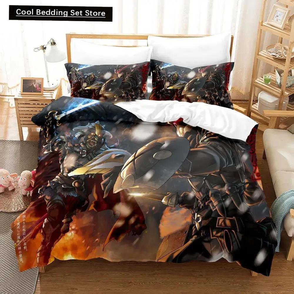 3D Anime Goblin Slayer Bedding Set Duvet Cover Bed Set Quilt Cover Pillowcase Comforter King Queen Size Boys Adult Bedding Set