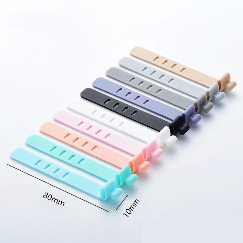 Silicone Cable Winder Organizer 20pcs Reusable Cord Management Straps Charging Wire Tie Arranger for Desk Home