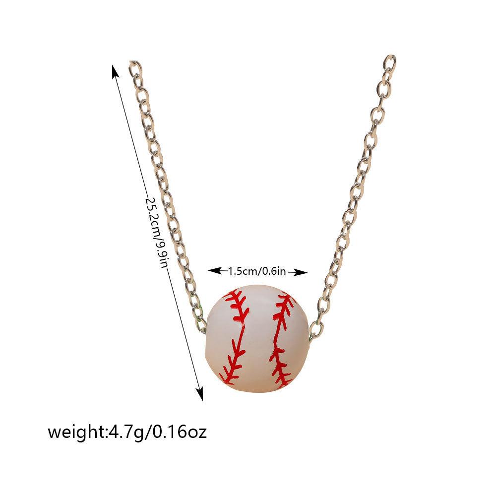 Unisex Sports Football And Basketball Pendant Alloy Necklace, Necklace Accessory
