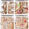 3D Wooden Puzzles Marble Run Chain Kit, Wood Creative Mechanical Puzzles Assembly Model Building Kits to Build for Adults & Kids, DIY Wooden Puzzle