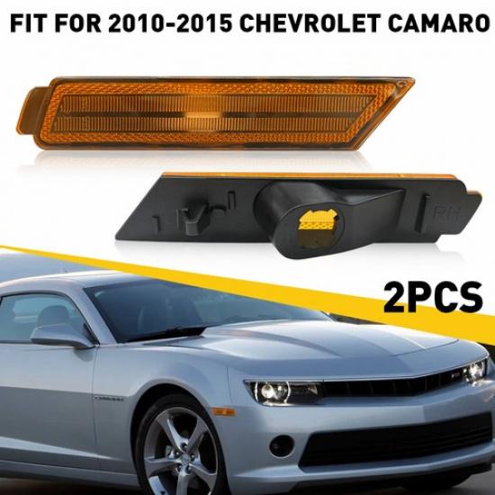 Smoked Clear / Side Lens Marker White/Amber/Red Light Fit Chevy 2010-2015 Camaro