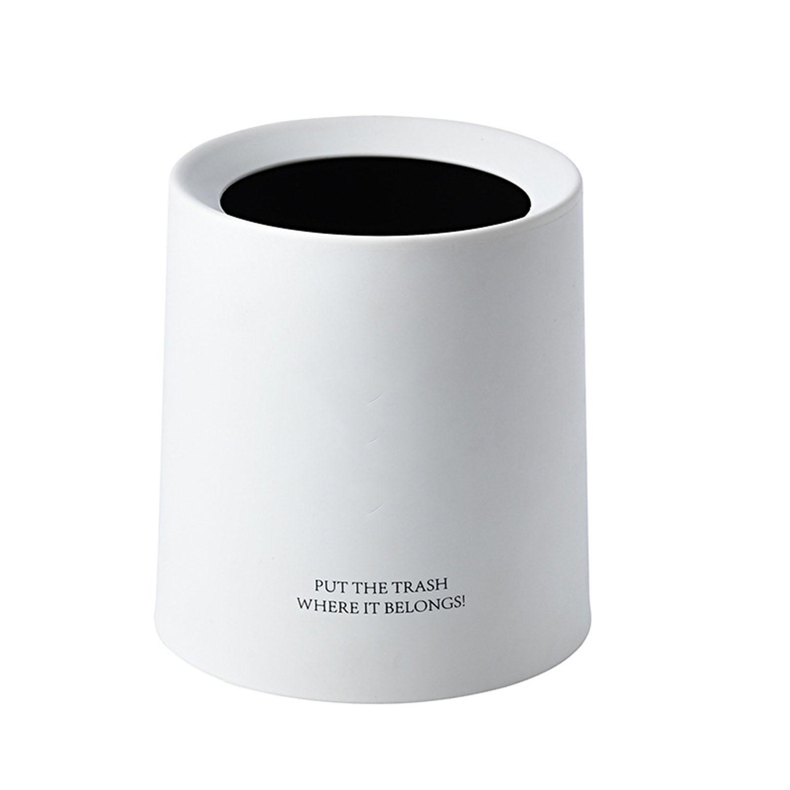 

Настольный мусорный бак с рисунком животных, симпатичная портативная мини-корзина для мусора для учебы и офиса, 1,5 л, черный белый