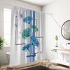 1 Blue Trumpet Vine Printed Waterproof Shower Curtain Shower Partition Bathroom Privacy Protection With 12 Hooks Easy To Install