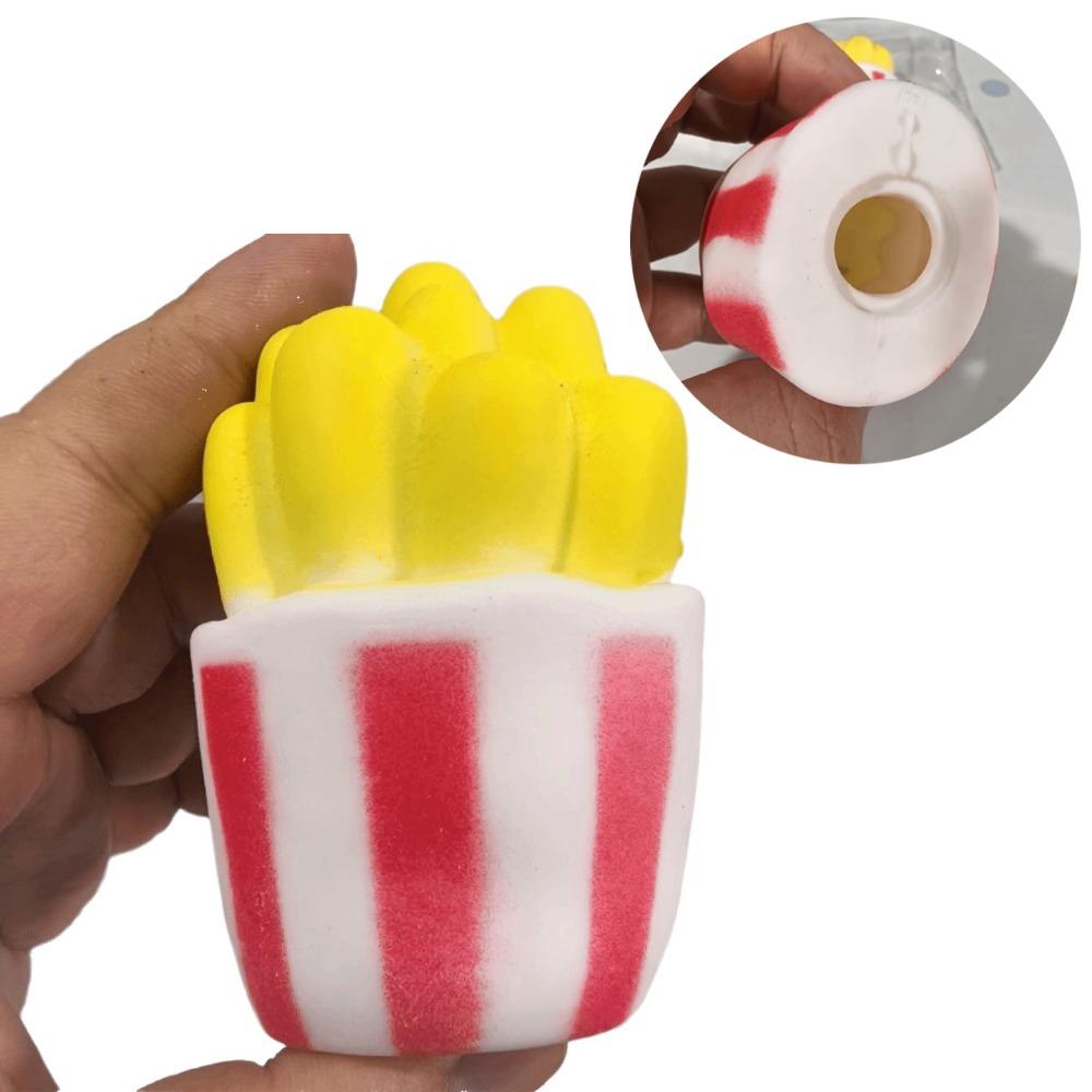 Building Blocks Crackling Fries Squishy Toy Crunchy Realistic Food Pinch for Kids Adults