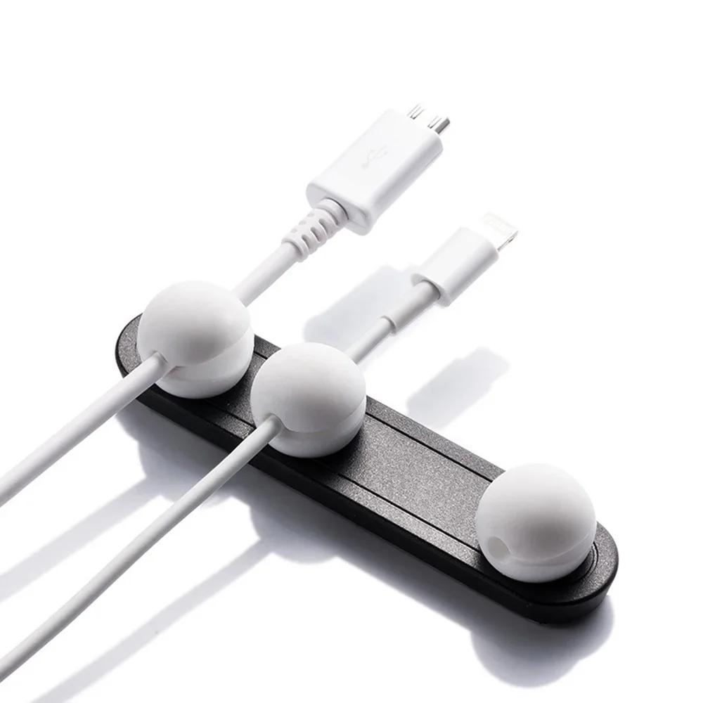 Nuovo Avvolgicavo Magnetico Universale Clip per Cavo Dati USB Organizer Autoadesivo Protettore Gestore Cavi da Tavolo/Auto Supporto di Archiviazione