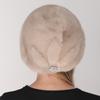 Women Cap Winter Mink Fur Berets Hat Black