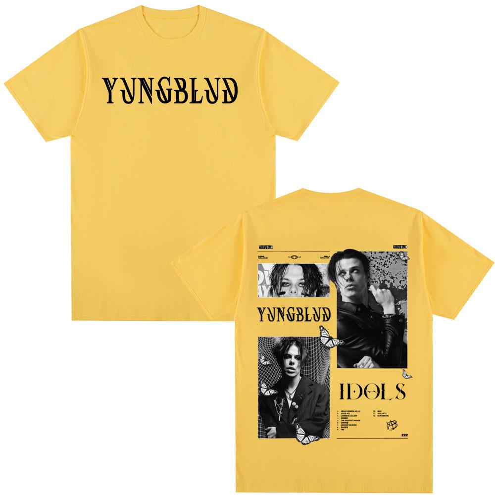 Yungblud IDOLS Album Tour T Shirts Fan Gifts Unisexs Women Clothing Hip Hop Short Sleeve Tshirts Summer Cotton Tshirt Streetwear