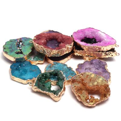 1Pcs Irregular Agate Pendant Gemstone Charms for DIY Necklace Anklet Sewing Craft Jewelry Accessory