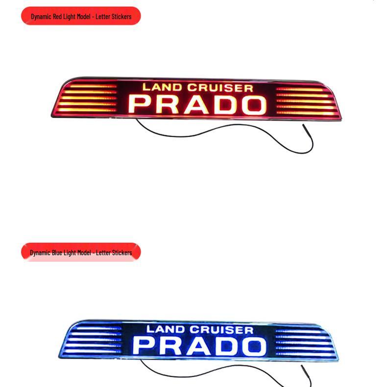LED Bumper and License Plate Lights for Toyota Prado (10-20 models) - Spare Tire Cover Bright Strip Letter Stickers