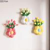 Niedliche Cartoon-Blumenförmige Vase Schreibtischdekoration Künstliche Blume Dekoratives Florales Arrangement Wandvasen Raum Ästhetische Deko