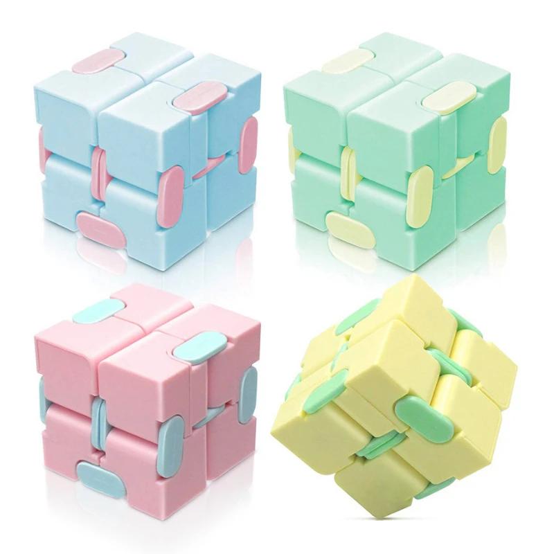 2PCS Versatile Infinite Flipping Cube Geometric Cube 3D Deformation Decompression Children's Toy Gift Party Gift