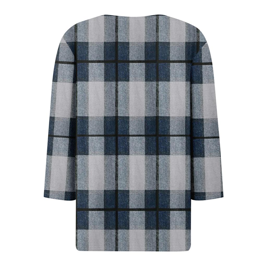 Sieviešu modes ikdienas trīs ceturtdaļu piedurkņu V veida kakla izgriezums ar ziedu apdruku