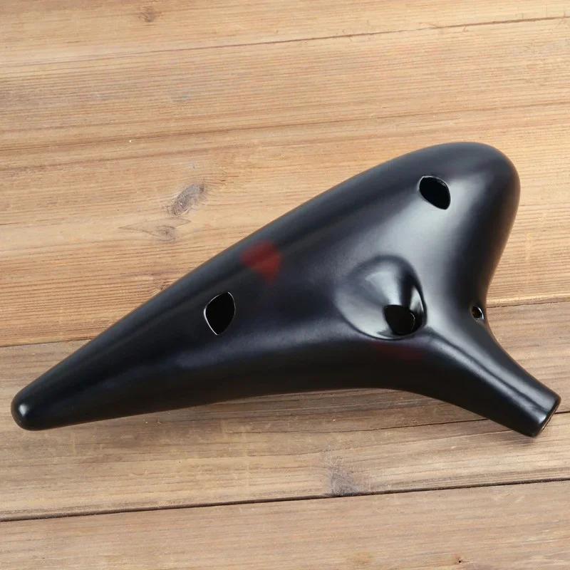 Ceramic Ocarina Bass Bc12 Hole Relax The Body Beginner Teaching Play Ocarina Soothe Mind National Musical Orff Instruments