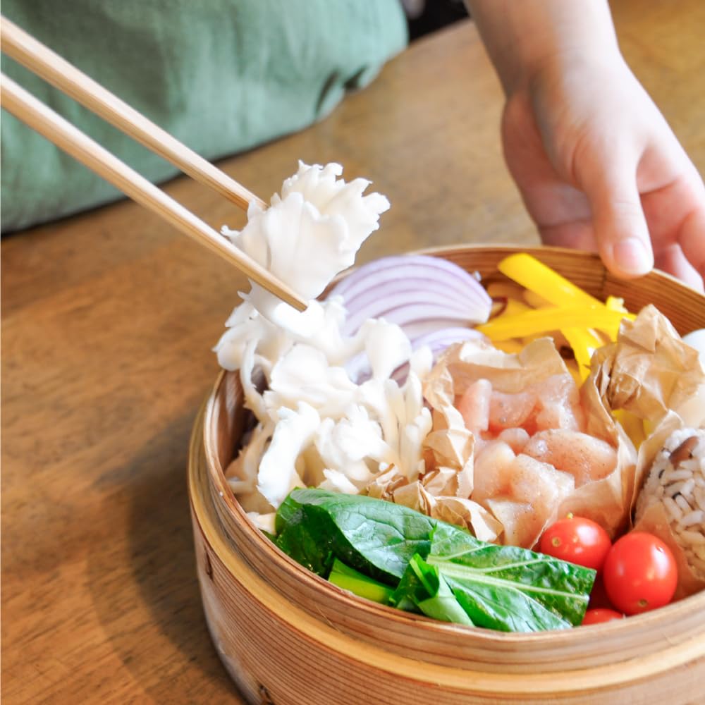 Sakai Sangyo Cooking Set of Made In No Bleach Chopsticks, 3, Bamboo, Approx. 33cm, Japan, Unpainted,