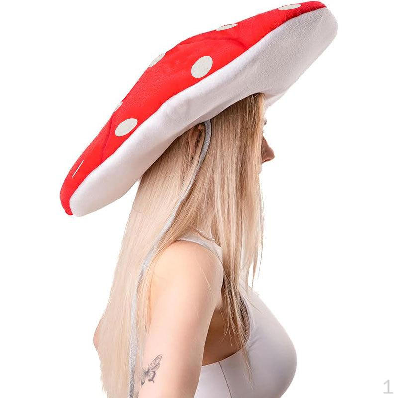 Cartoon Spotted Mushroom Hat Comfortable for Halloween Elegant Costume Cap