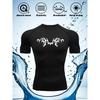 Mens Navy Blue Compression Short Sleeve T-Shirt White Tribal Wings Graphic Quick Dry Breathable High Elasticity Gym And Running Athletic Top