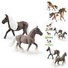 Beautiful Silver Gray Spotted Mare Model Lifelike Animal Figurine For Decoration