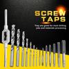 15pcs Alloy Steel Tap Wrench Set H.S.S. Material Screw Tap Tap and Drill Set Metric Size Metal Processing Tools DIY Projects