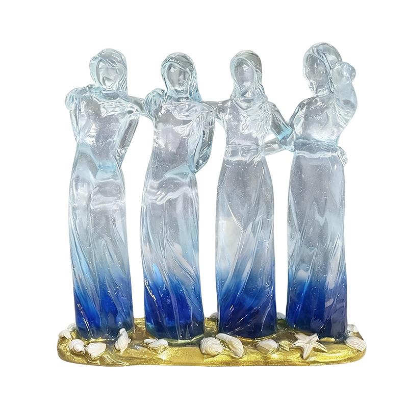 Sisters By My Side, Celebrates Friendships Three Sisters Sculpture, Hand-Painted Resin Figurine, Sister Gifts For Women C