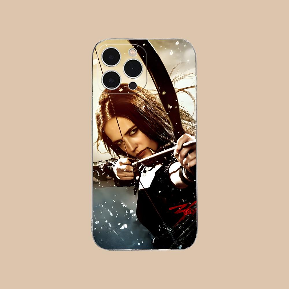 Eva Green Clear TPU Mobile Case for iPhone 17 16 15 14 13 12 11 X XR XS Air Pro Max Plus Mini Colorful Cover