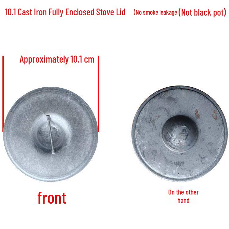 Cast Iron Firewood Stove Ring & Lid: Thickened Rustic Pot and Fire Pit Accessories