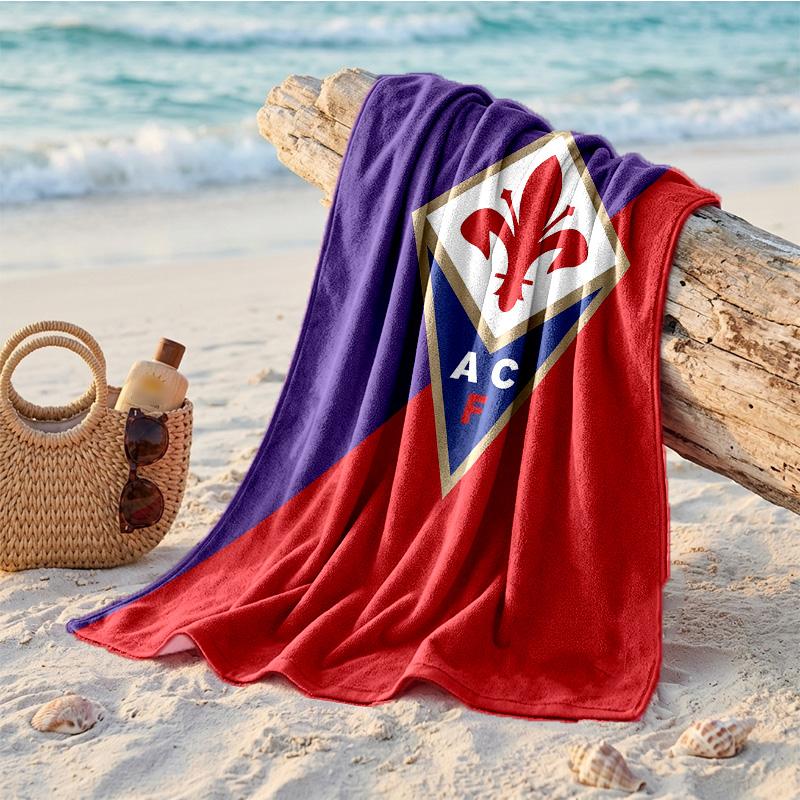 Telo Mare in Microfibra Fiorentina FC Asciugatura Rapida Assorbente Grande per Spiaggia Nuoto Viaggio