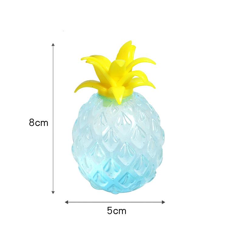 Pineapple Squishy Fruit Fidget Toy - Stress Easing Hand Anti-Anxiety Stretchy Slow Rising Creative Sensory Toy