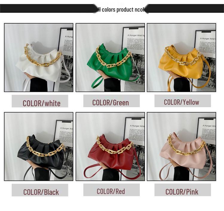 2022 Fashion Textured Cloud Crossbody Bag - Versatile Pleated Handbag with Chain
