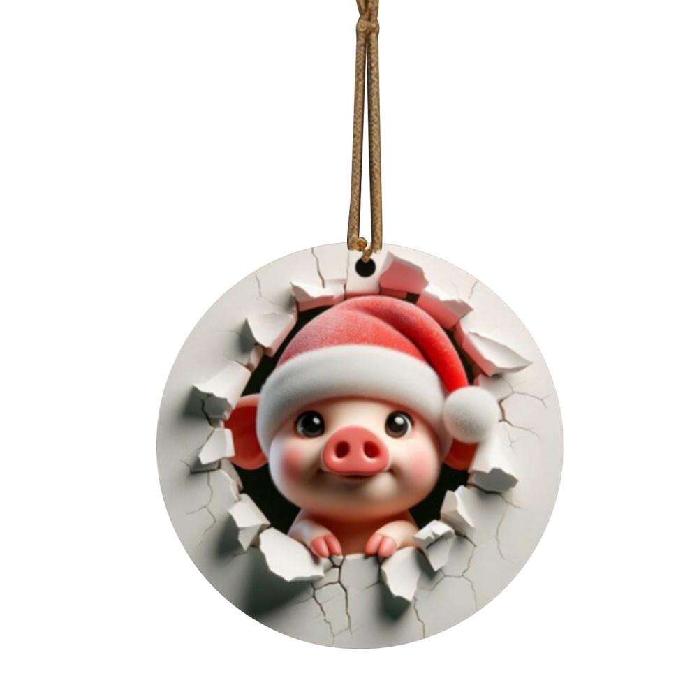 Christmas Themed Decoration Christmas Ornament Festive Christmas Tree Ornaments 2d Cartoon Gingerbread Man for Holiday for Tree