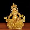 Feng Shui Copper Yellow God of Wealth Statue Buddha Tantric Home Living Sculptures