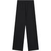 FILA 2023 Autumn New French Logo Woven Straight Leg Casual Pants Men Pants Deep-Black F11W338603FBK