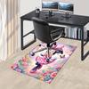 1pcOffice Carpet, Desk Mat, Gift for Home Decor, Minnie Mouse Inspired Floral Design, Soft and Comfortable Rug for Under Chairs
