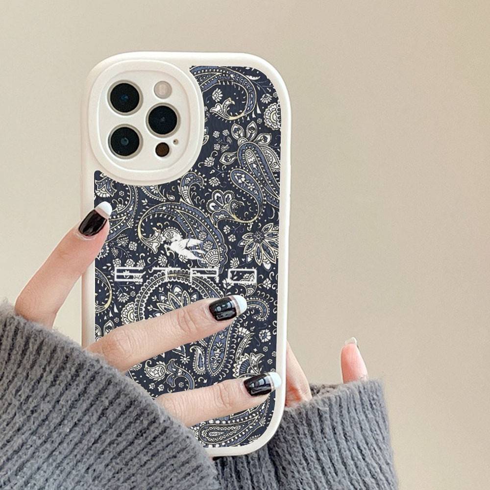Classic Design E-Etro Leather Phone Case For IPhone 15 14 13 Pro Max 12 11 16 Plus Phone Cover