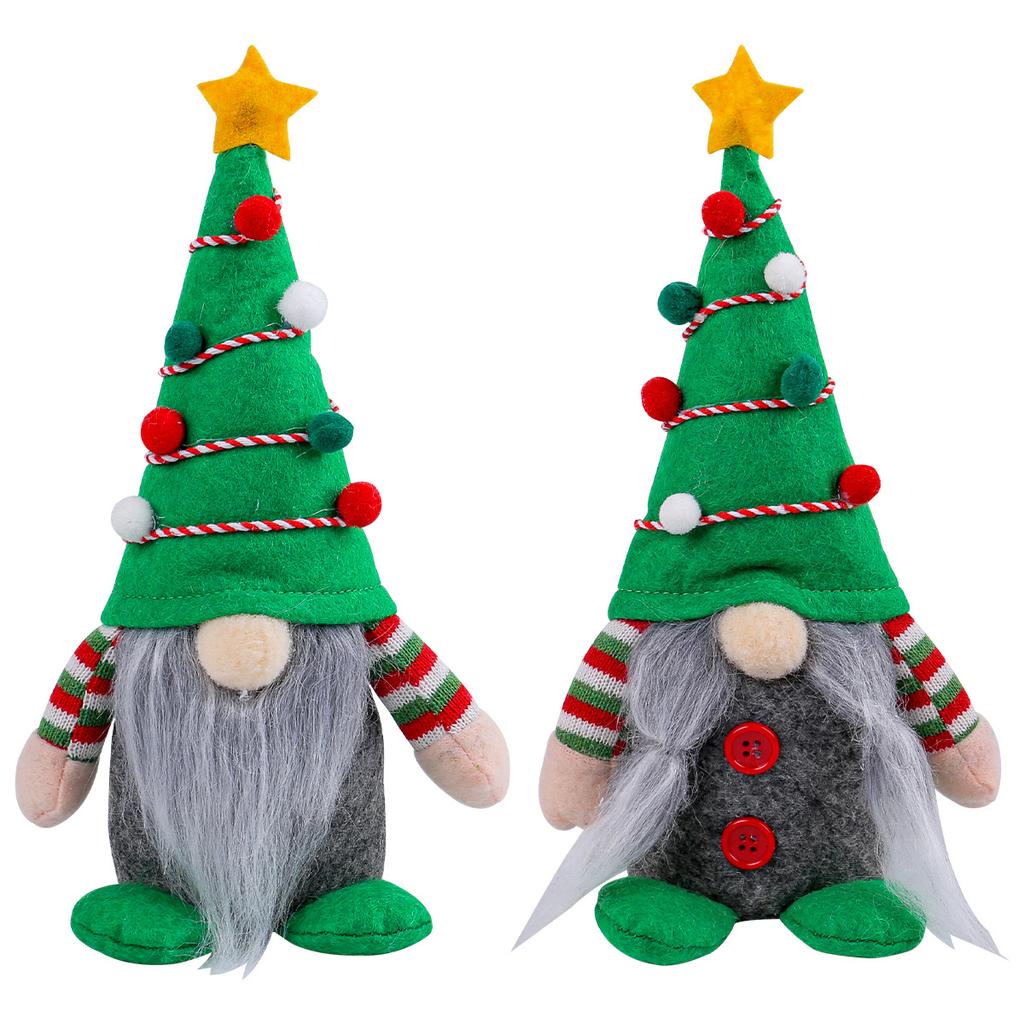 Zhongran Christmas Tree Faceless Doll Doll Arrangement Props Holiday Standing Tree Dwarf Old Man Ornament