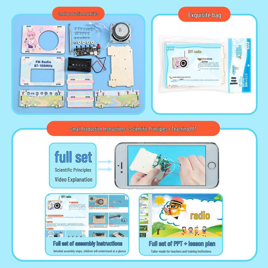 UV Radio Color Science Experiment Kit - Parent-Child Educational DIY Invention Pack