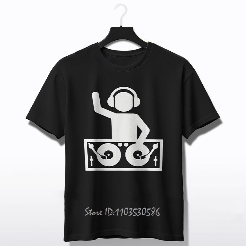 DJ In Progress Cotton Tshirt Casual Geometric Print Oversized T-shirt - Perfect For Summer Outdoor Unisex Tops TeesunisexClothing