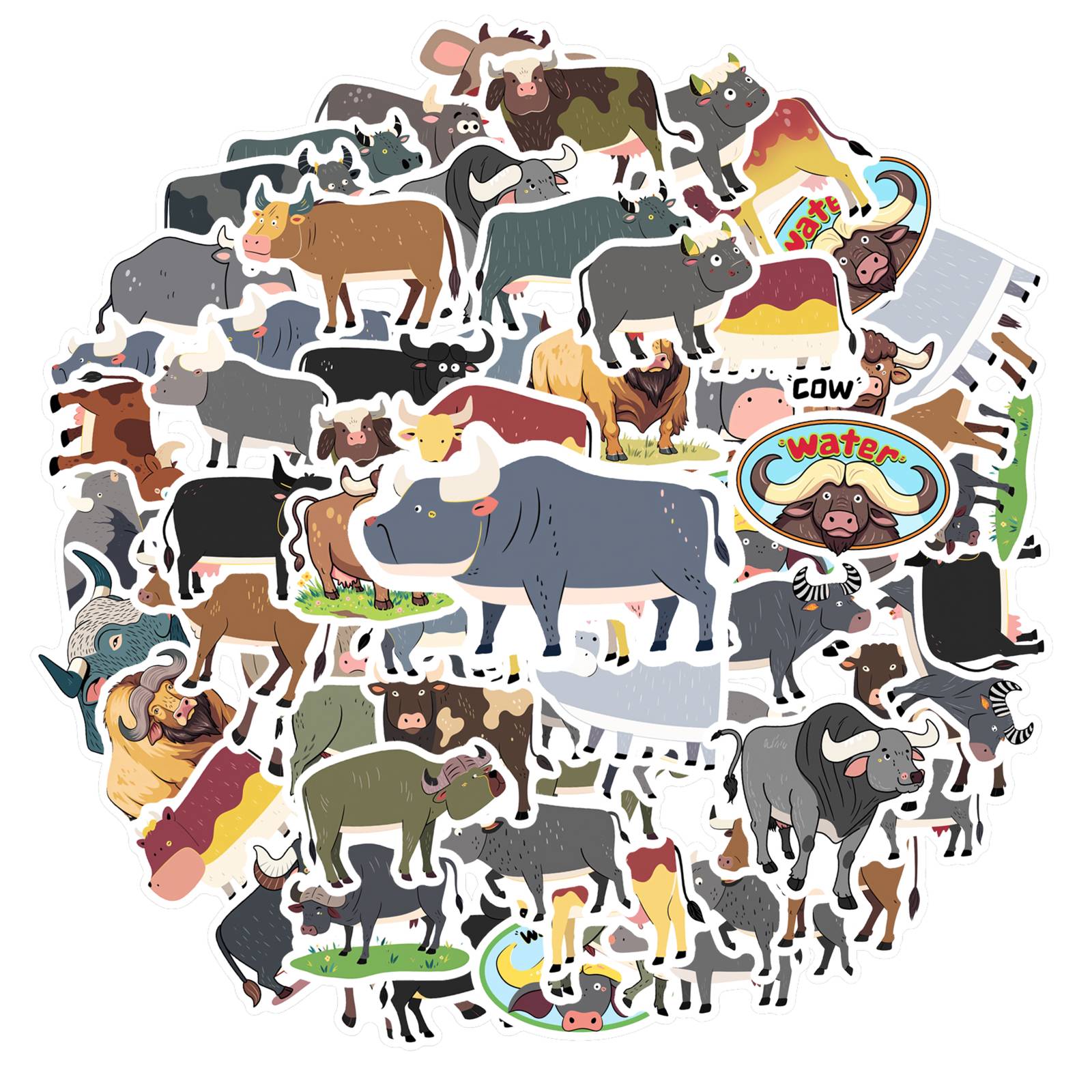 35pcs-50pcs Playful Cartoon Stickers Cartoon Animal Stickers Stickers For Guitar Laptop Helmet Skateboard DIY
