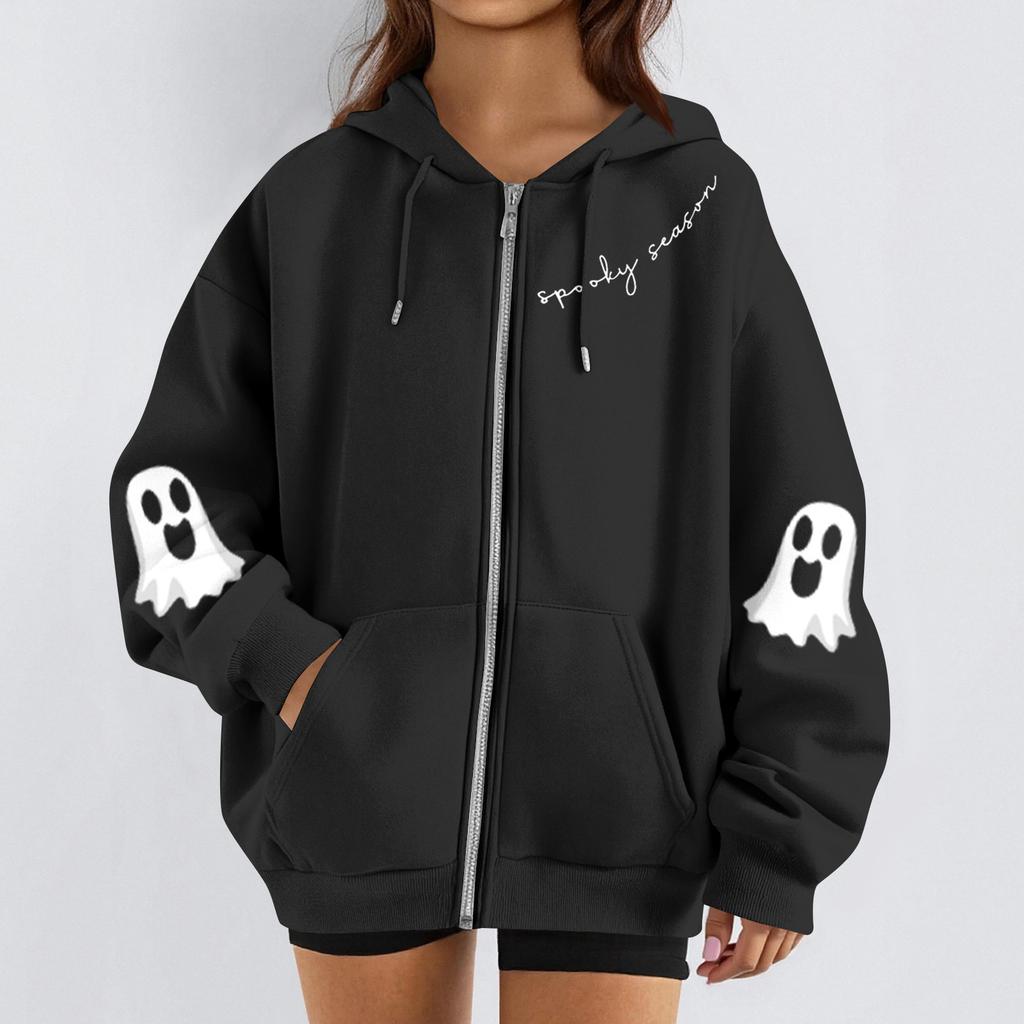 Women's Fashion Casual Long Sleeve Solid Color Hooded Sweatshirt Tops