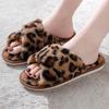 Pantofole Morbide a Fascia Incrociata in Peluche, Casa, Pelliccia, Per Donna, Punta Aperta, Suola Morbida, Scarpe da Casa Peluche, Donna, Inverno, Accoglienti, Calde, Pavimento Interno