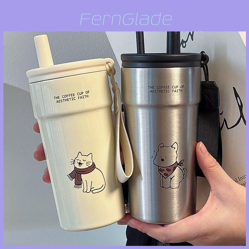 Süße Katze 500ml Isolierter Reisebecher Mit Auslaufsicherem Deckel Für Büro Und Outdoor-Nutzung