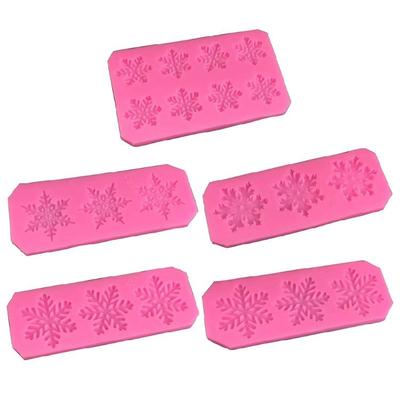 DIY Snowflakes Shape Fondant Mold Baking Gadgets Cake Baking Accessories 5 Types
