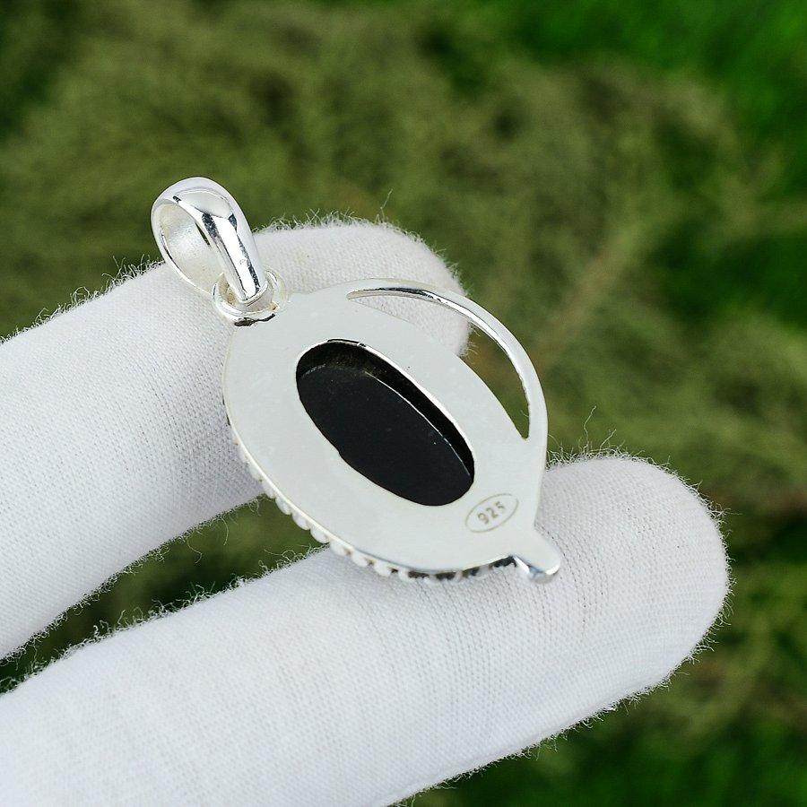 Gift For Her 925 Sterling Silver Natural Sardonyx Gemstone Jewelry Pendant